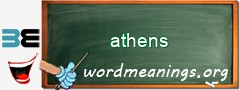 WordMeaning blackboard for athens